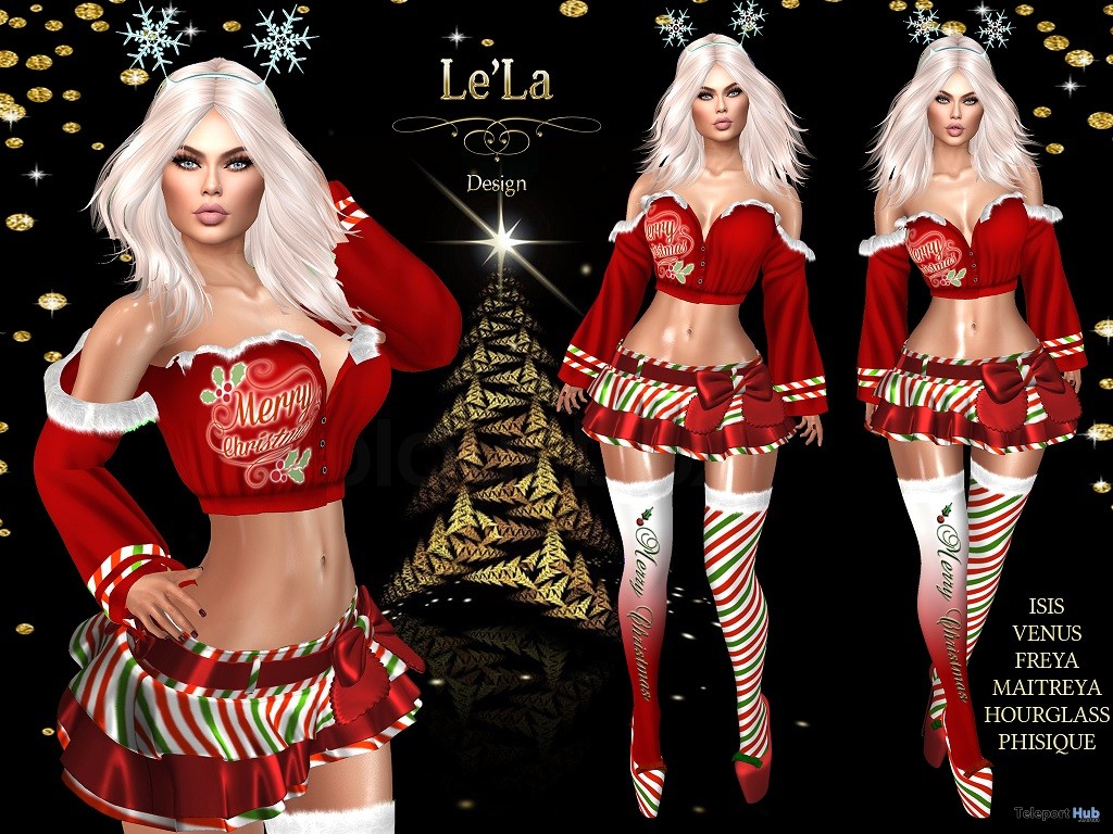 Merry Christmas V2 Outfit Promo by Le’La Design - Teleport Hub - teleporthub.com