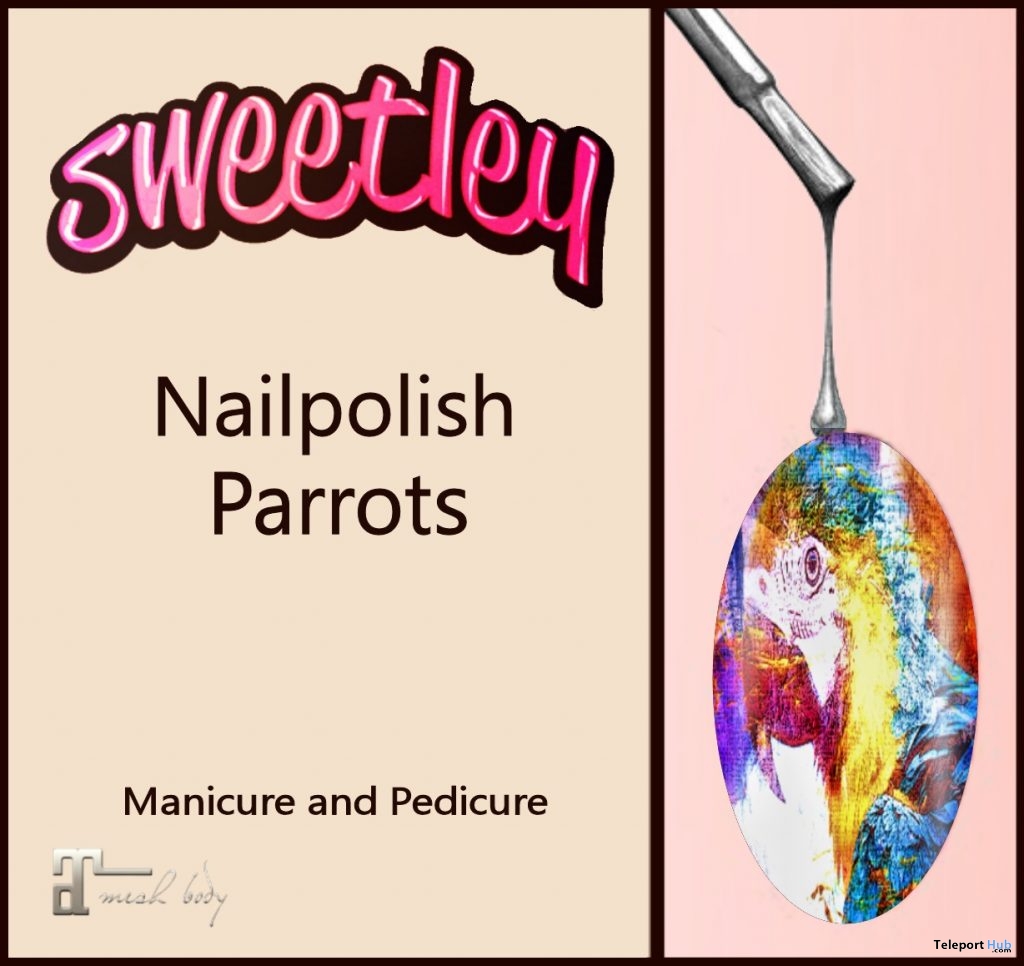 Nail Polish Parrots For Maitreya December 2018 Group Gift by Sweetley - Teleport Hub - teleporthub.com