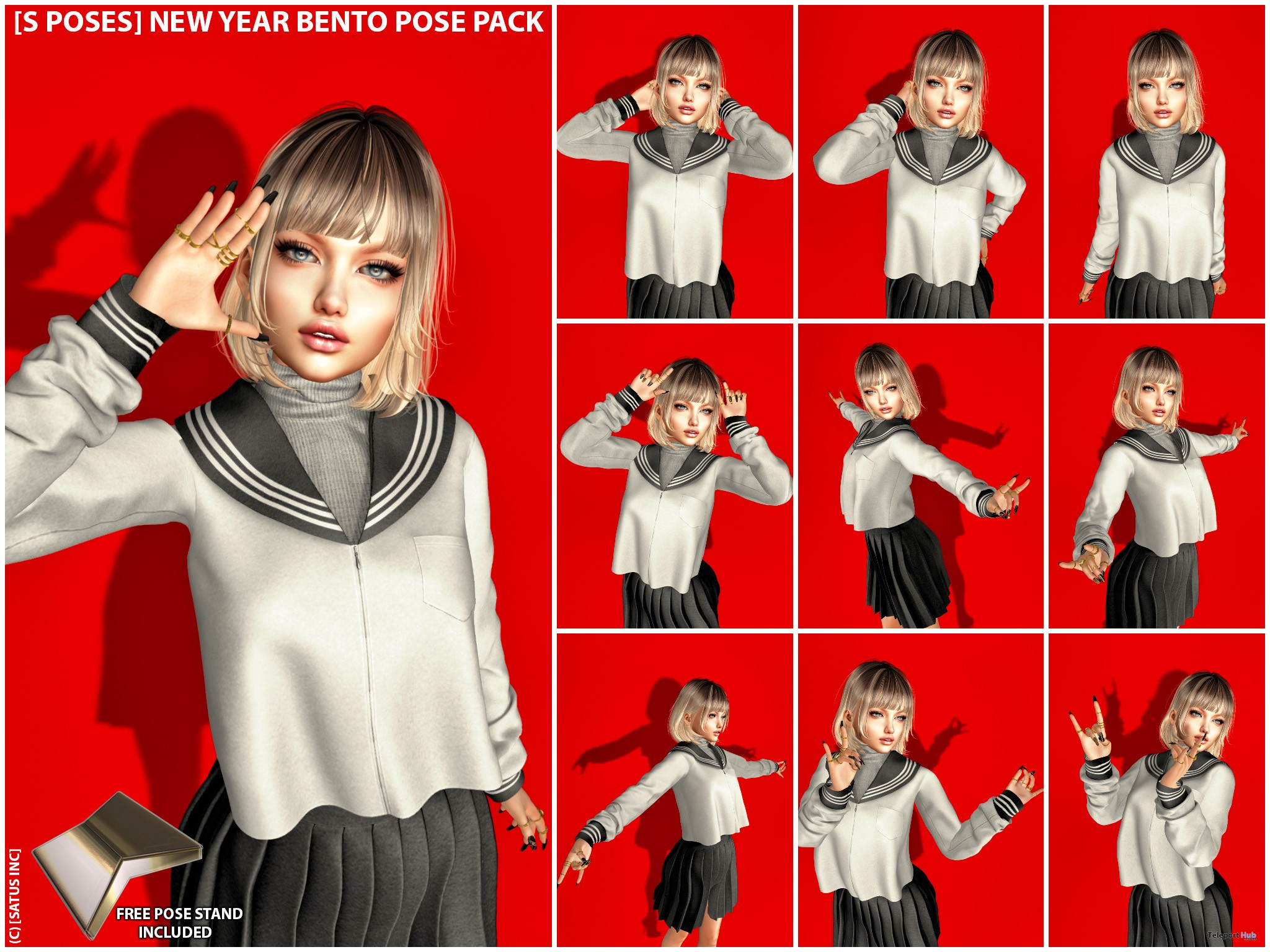 New Release: [S Poses] New Year Bento Pose Pack by [satus Inc] - Teleport Hub - teleporthub.com