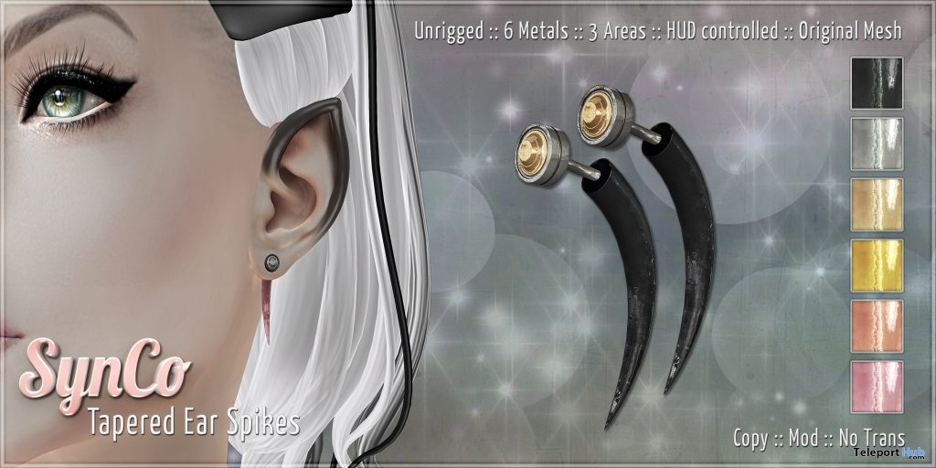 Tapered Ear Spikes Christmas 2018 Gift by SynCo @ Winter's Hollow Event December 2018 - Teleport Hub - teleporthub.com