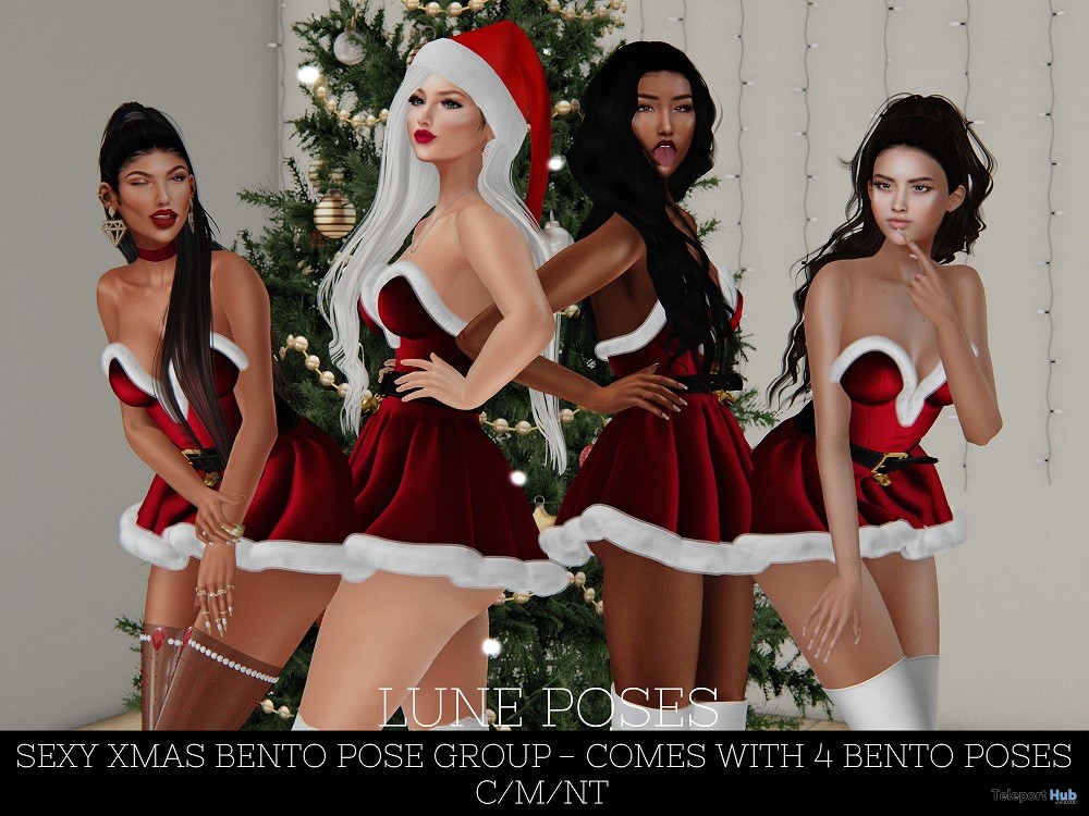 Sexy XMas Group Bento Pose 50L Promo by LUNE - Teleport Hub - teleporthub.com