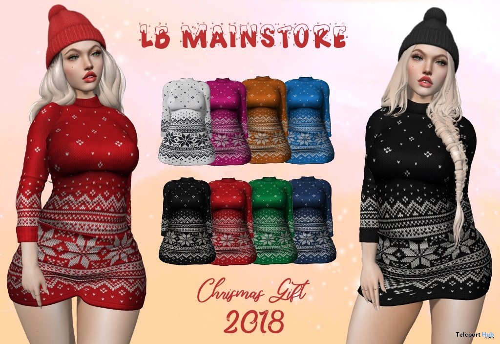 Nordic Dress Fatpack December 2018 Group Gift by LB Mainstore - Teleport Hub - teleporthub.com