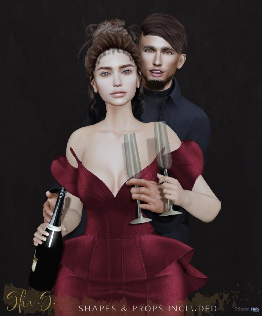 Couple No 13 Bento Pose With Props December 2018 Group Gift by shi.s.poses - Teleport Hub - teleporthub.com