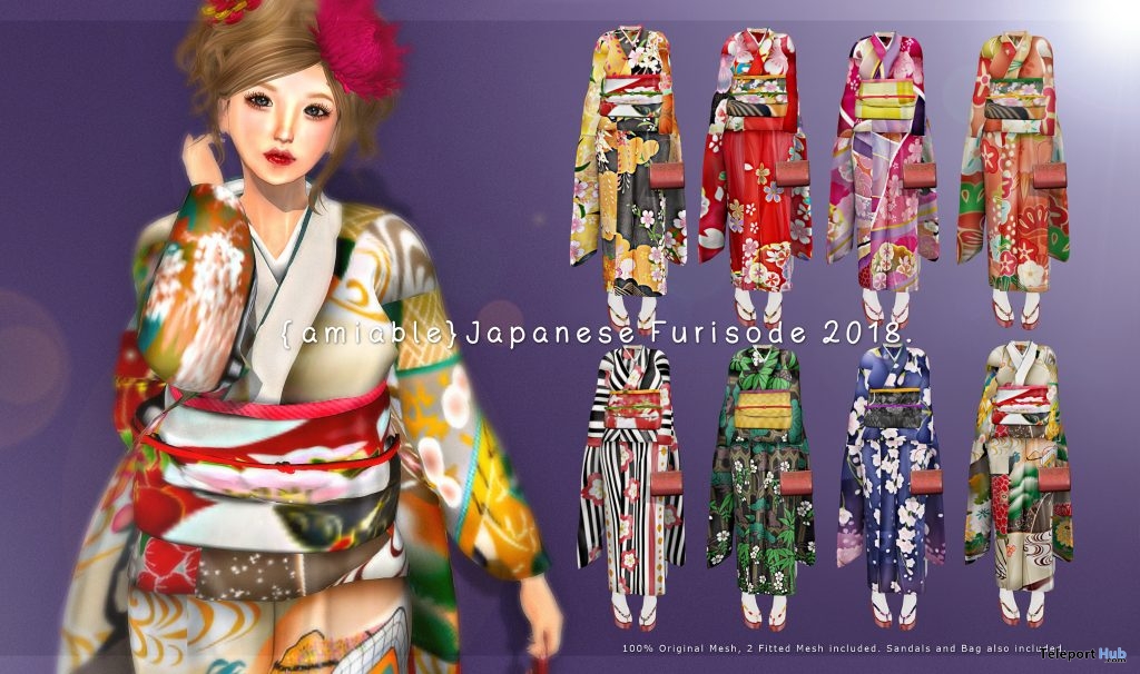 Furisode Kimono 50% Off Promo by {amiable} @ Japonica December 2018  - Teleport Hub - teleporthub.com