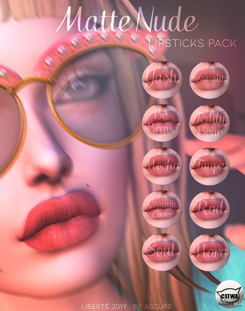 Matte Nude Lipsticks Pack January 2019 Group Gift by Liberte - Teleport Hub - teleporthub.com