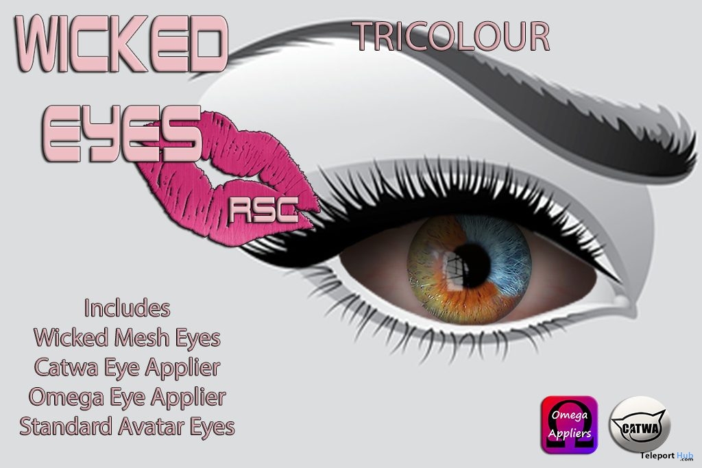 Wicked Eyes Tricolor January 2019 Gift by Rachel Swallows Creations - Teleport Hub - teleporthub.com