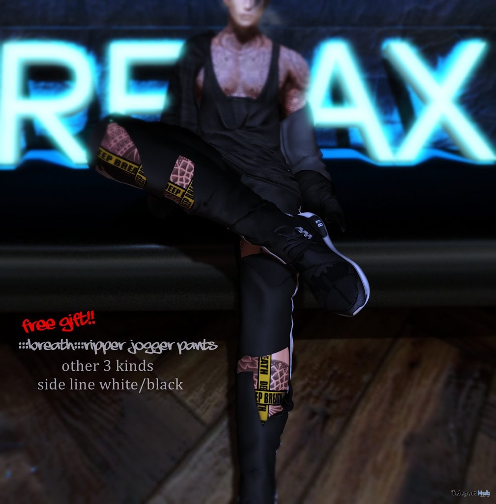 Ripped Jogger Pants Fatpack January 2019 Gift by Breath - Teleport Hub - teleporthub.com