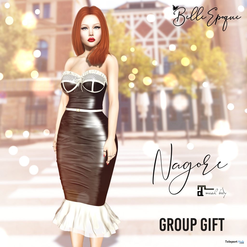Nagore Dress January 2019 Group Gift by Belle Epoque - Teleport Hub - teleporthub.com