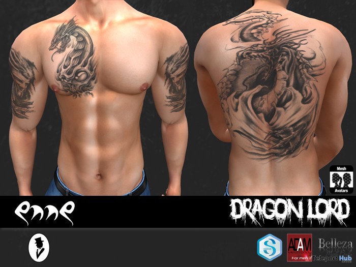 Dragon Lord Tattoo 5L Promo by ENNE - Teleport Hub - teleporthub.com