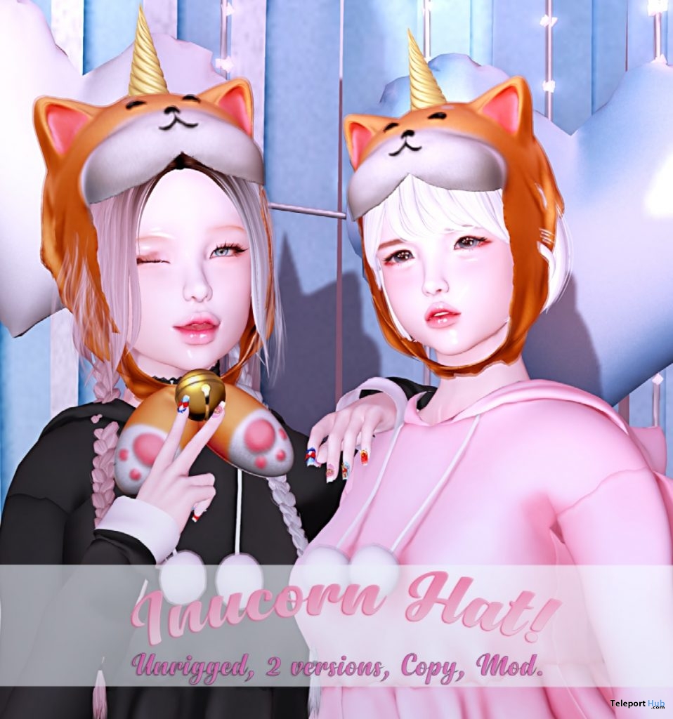 Inucorn Hat January 2019 Group Gift by BUING - Teleport Hub - teleporthub.com