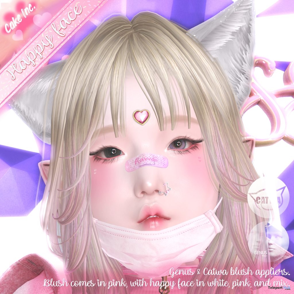 Happy Face Blusher Appliers March 2019 Group Gift by Cake Inc. - Teleport Hub - teleporthub.com
