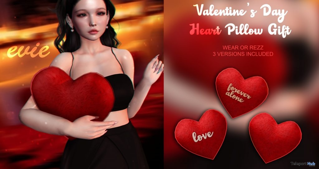 Heart Pillows Valentine 2019 Group Gift by EVIE - Teleport Hub - teleporthub.com