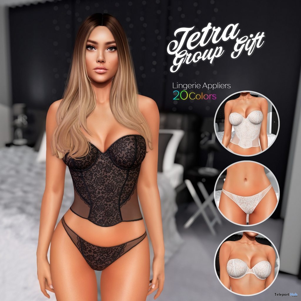 Lace lingerie Set Appliers February 2019 Group Gift by TETRA - Teleport Hub - teleporthub.com