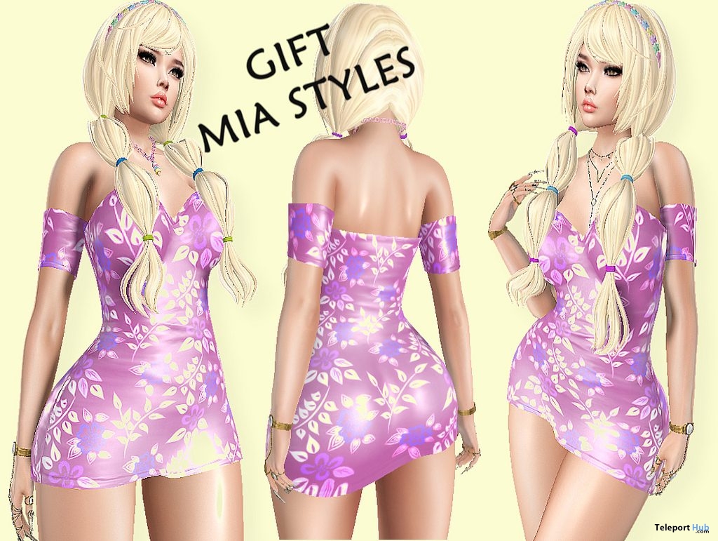 Flamingo Mini Dress February 2019 Group Gift by Mia Styles - Teleport Hub - teleporthub.com