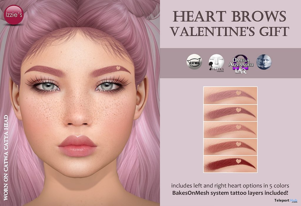 Heart Brows Valentine 2019 Gift by Izzie’s - Teleport Hub - teleporthub.com