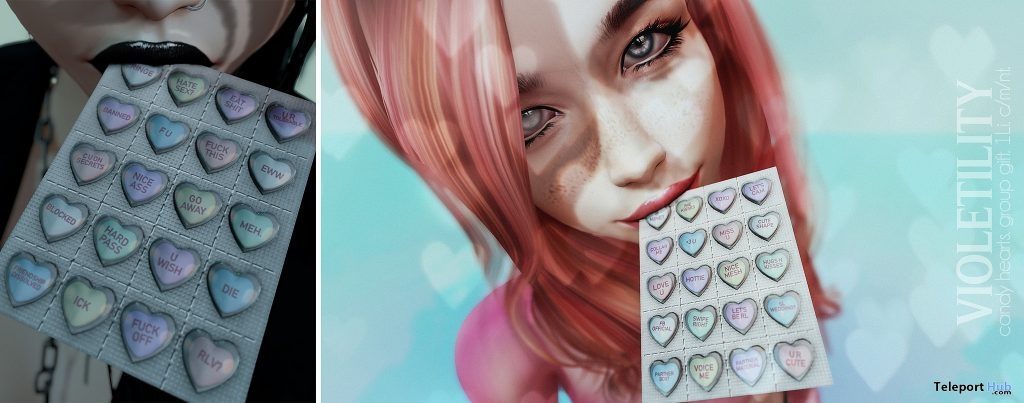 Candy Hearts Valentine 2019 Group Gift by Violetility - Teleport Hub - teleporthub.com