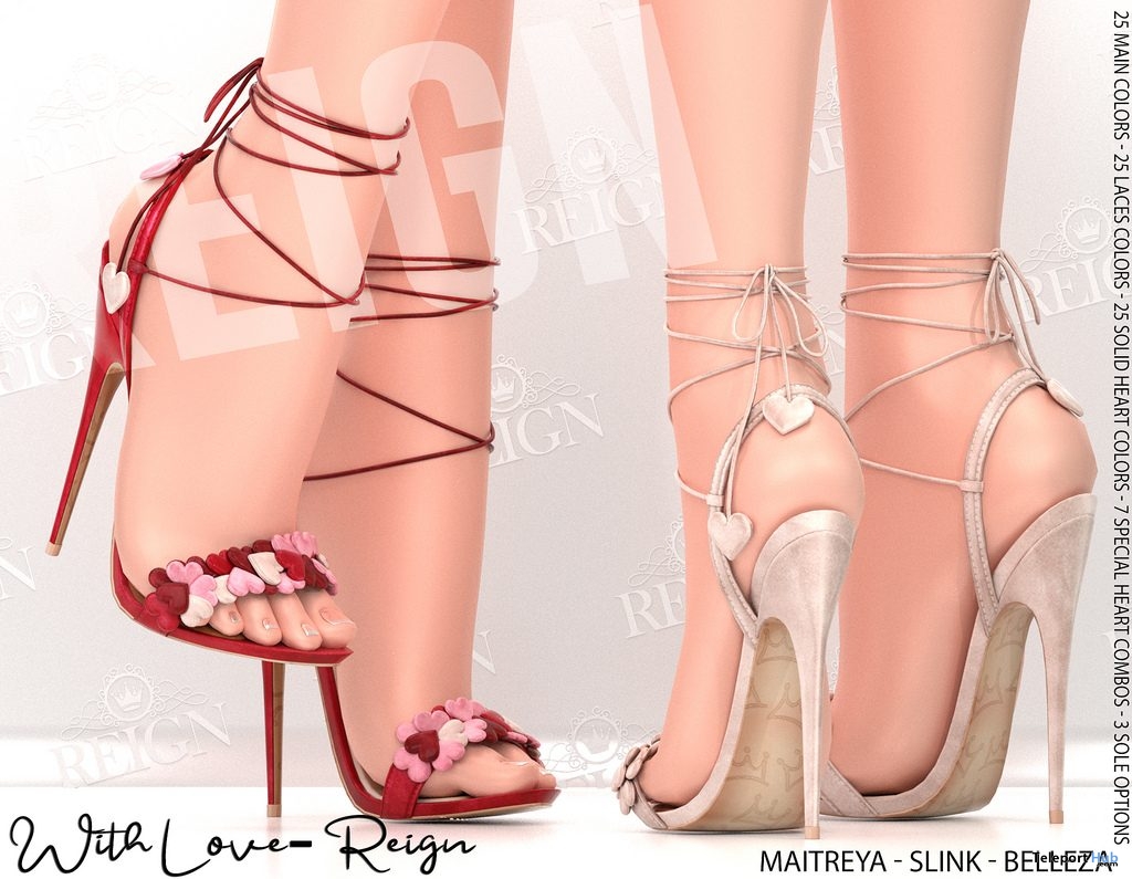 With Love Heels February 2019 Group Gift by REIGN - Teleport Hub - teleporthub.com
