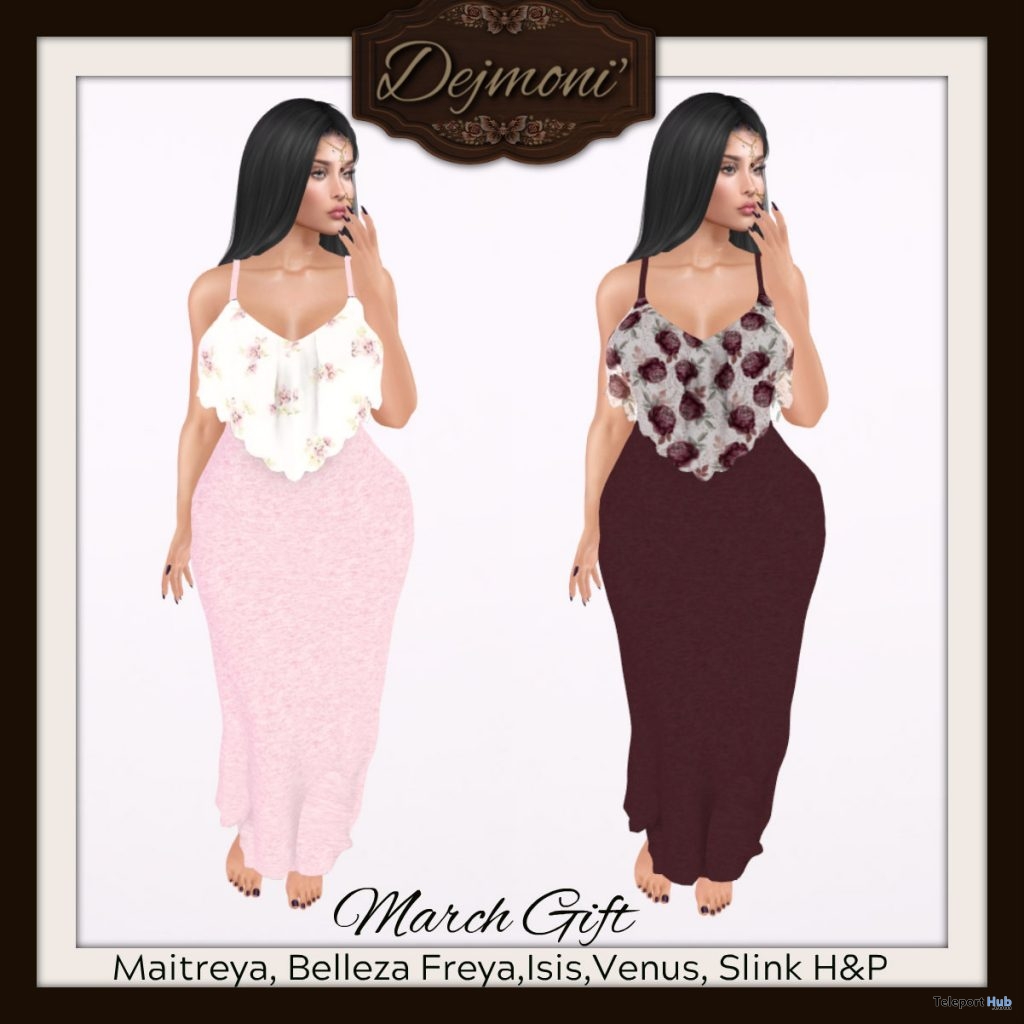 Sweet Maxi Dress March 2019 Gift by Dejmoni' - Teleport Hub - teleporthub.com