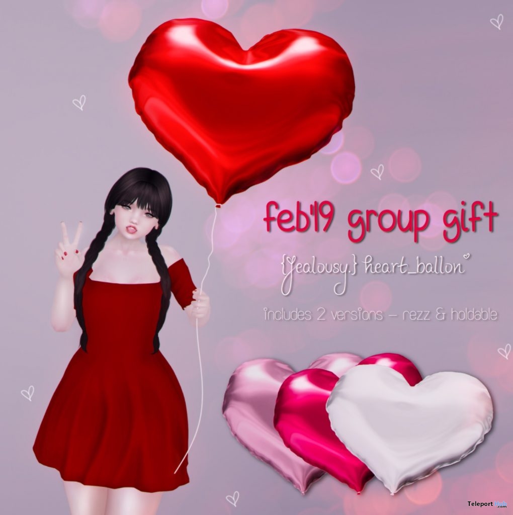Heart Balloon February 2019 Group Gift by {jealousy} - Teleport Hub - teleporthub.com
