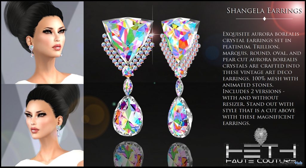 Shangela Earrings AB Crystals International Women's Day 2019 Gift by HETH Haute Couture - Teleport Hub - teleporthub.com