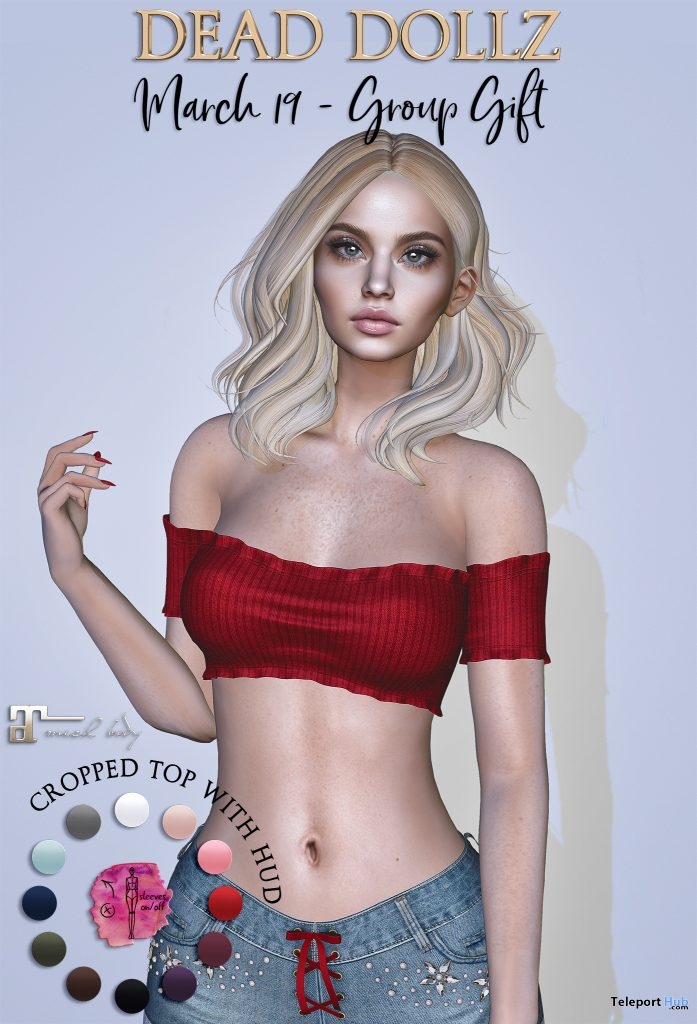 Crop Top March 2019 Group Gift by Dead Dollz - Teleport Hub - teleporthub.com