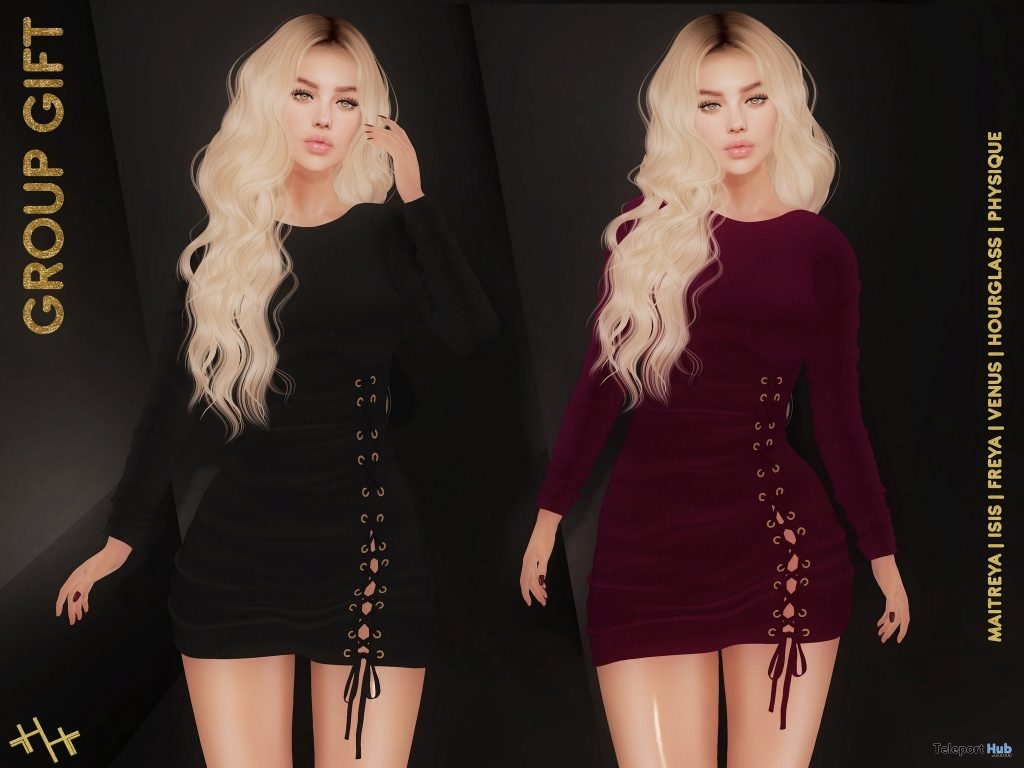 Alice Dress March 2019 Group Gift by Hilly Haalan - Teleport Hub - teleporthub.com
