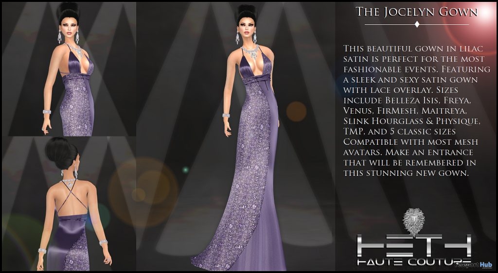 Jocelyn Gown March 2019 Group Gift by HETH Haute Couture - Teleport Hub - teleporthub.com