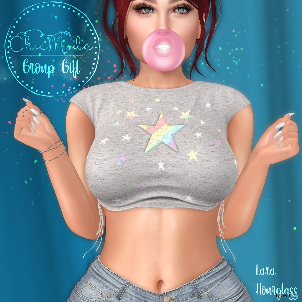 Crop Top March 2019 Group Gift by ChicModa - Teleport Hub - teleporthub.com