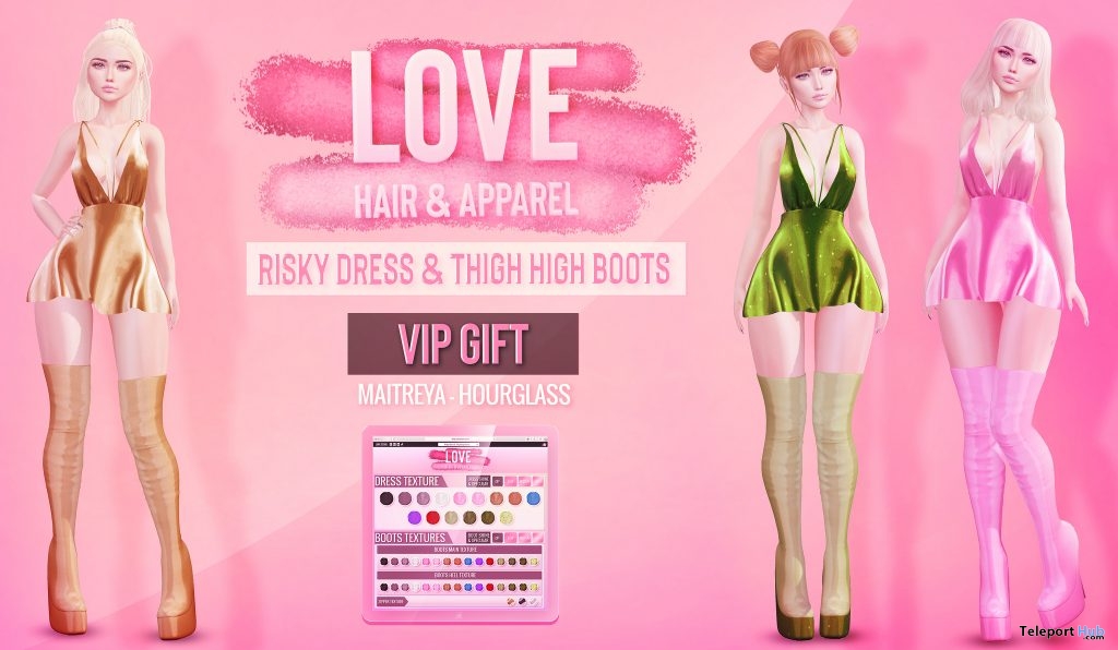 Risky Dress & Thigh High Boots Fatpack St. Patrick's Day 2019 Group Gift by LOVE - Teleport Hub - teleporthub.com