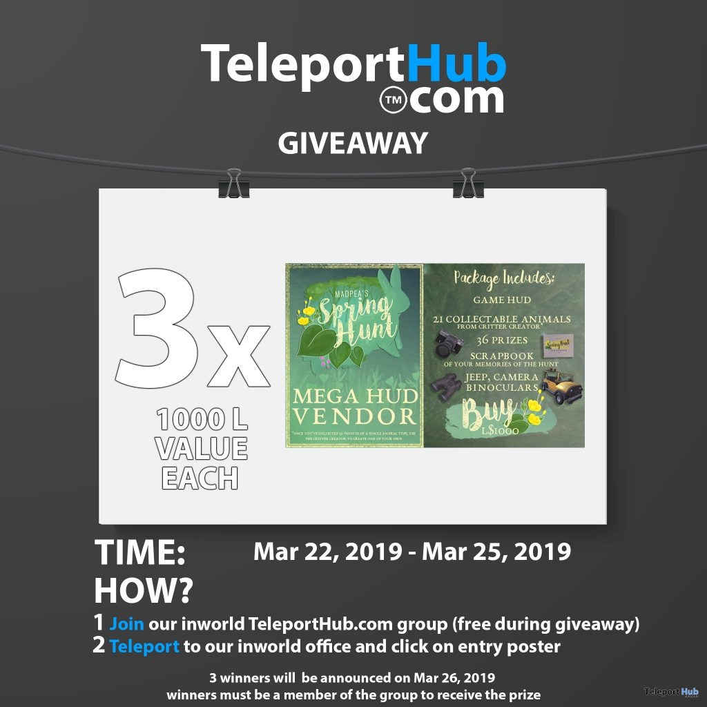 Madpea's Spring Hunt 2019 Mega Hunter Pack Giveaway - Teleport Hub - teleporthub.com