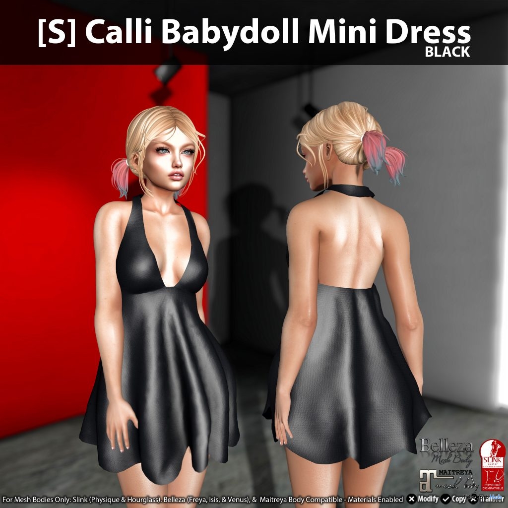 New Release: [S] Calli Babydoll Mini Dress by [satus Inc] - Teleport Hub - teleporthub.com