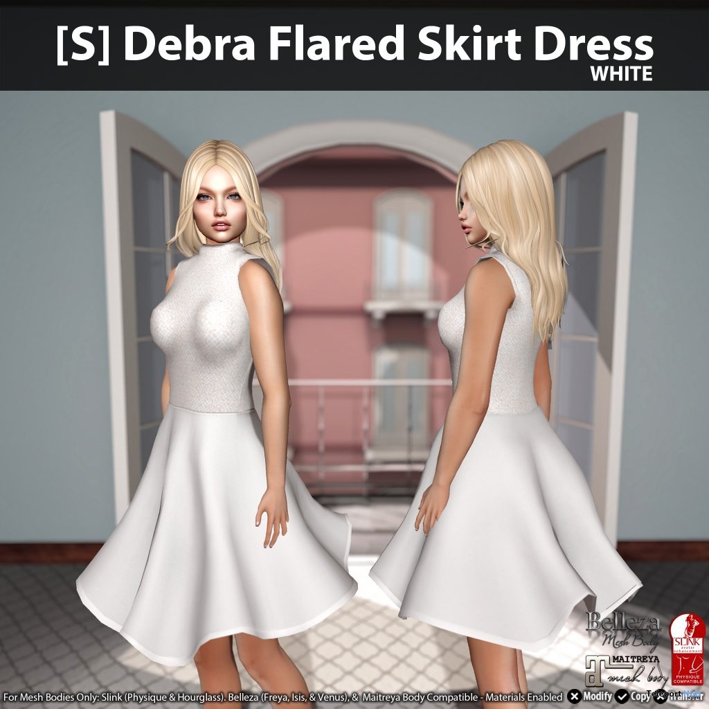New Release: [S] Debra Flared Skirt Dress by [satus Inc] - Teleport Hub - teleporthub.com
