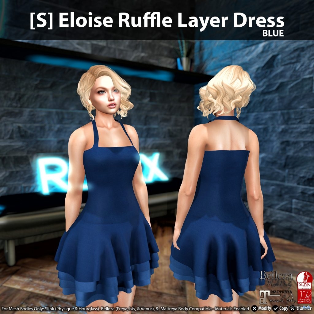 New Release: [S] Eloise Ruffle Layer Dress by [satus Inc] - Teleport Hub - teleporthub.com