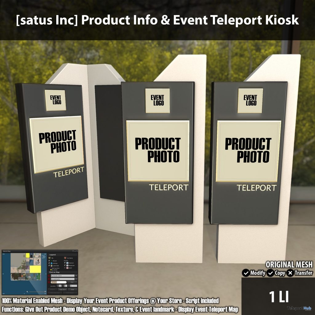 New Release: Product Info & Event Teleport Kiosk by [satus Inc] - Teleport Hub - teleporthub.com
