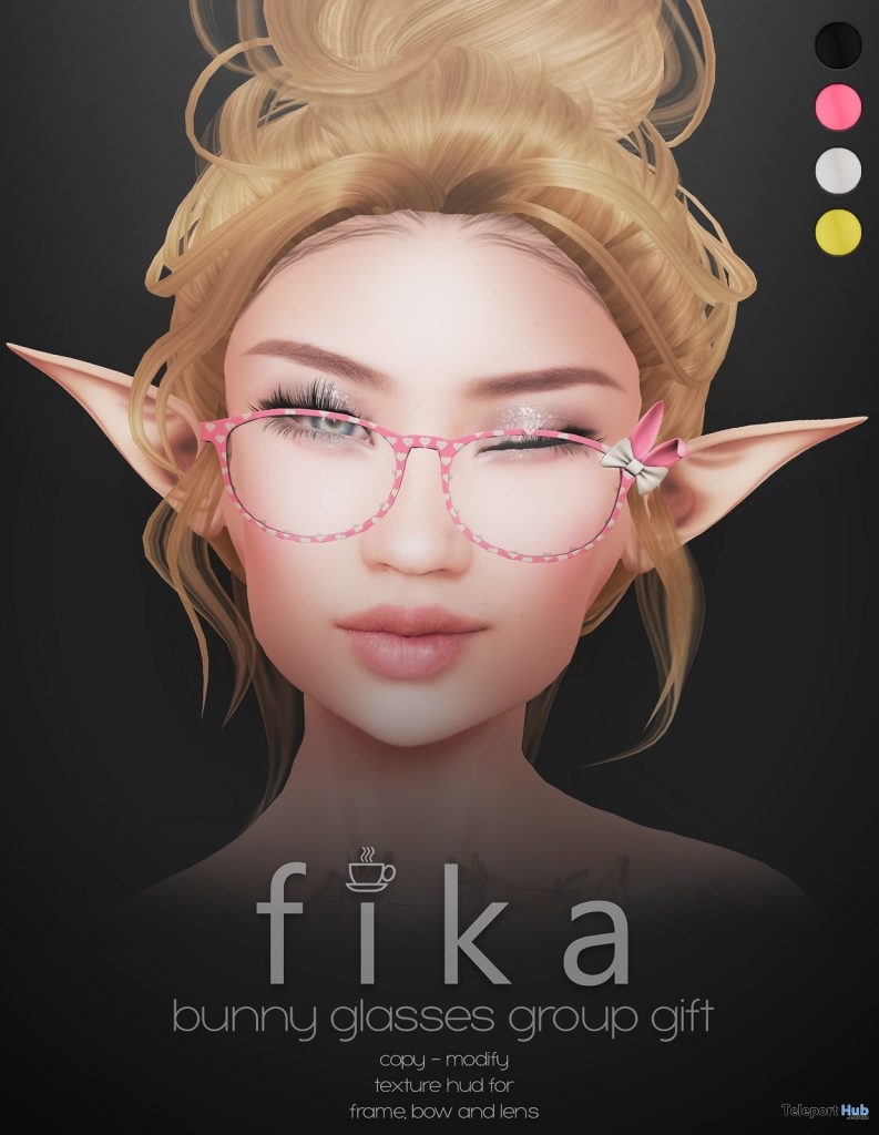 Bunny Glasses April 2019 Group Gift by Fika - Teleport Hub - teleporthub.com