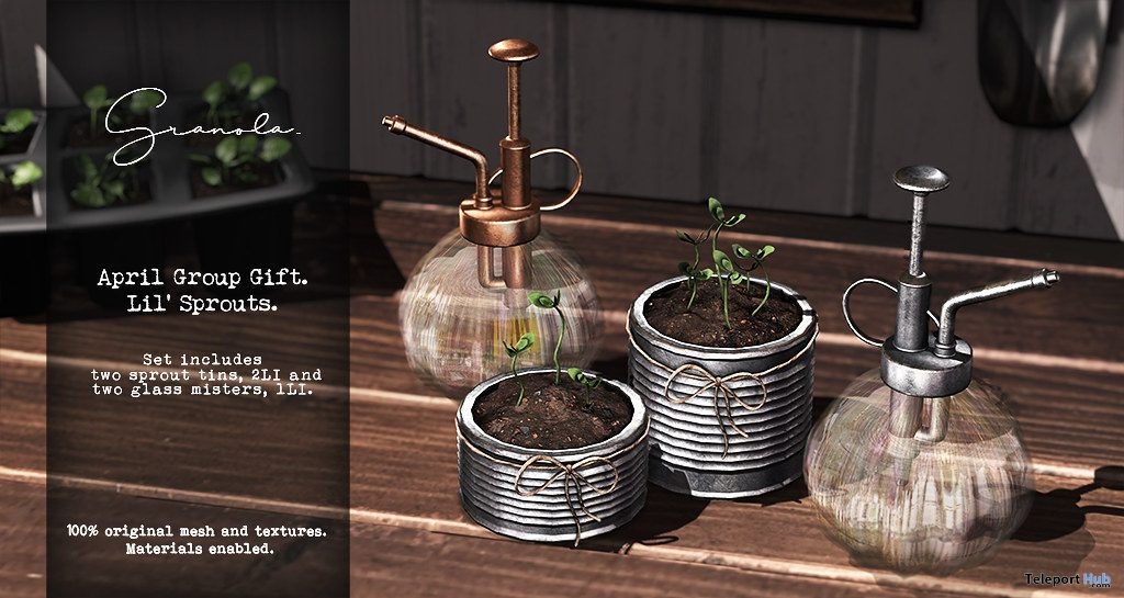 Lil Sprouts & Glass Misters April 2019 Group Gift by Granola - Teleport Hub - teleporthub.com