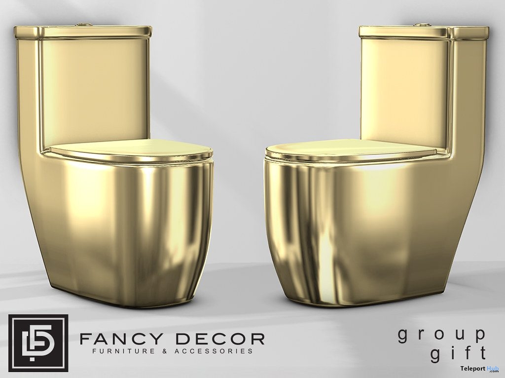 Golden Toilet April 2019 Group Gift by Fancy Decor - Teleport Hub - teleporthub.com