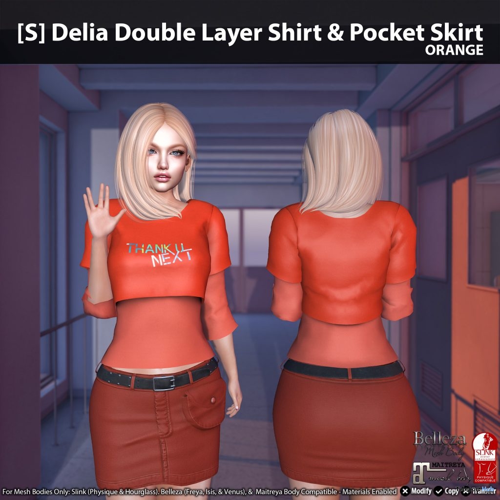 New Release: [S] Delia Double Layer Shirt & Pocket Skirt by [satus Inc] - Teleport Hub - teleporthub.com