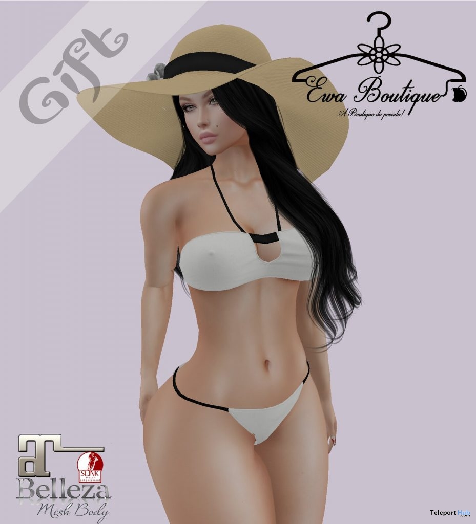 White Swimsuit May 2019 Group Gift by Ewa Boutique - Teleport Hub - teleporthub.com