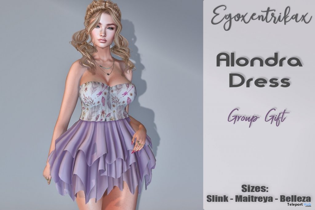 Alondra Dress May 2019 Group Gift by Egoxentrikax - Teleport Hub - teleporthub.com