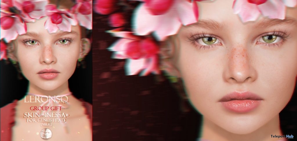 Inessa Skin Milk Tone For Genus Head May 2019 Group Gift by LERONSO skins - Teleport Hub - teleporthub.com