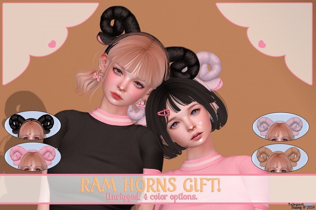 Ram Horns May 2019 Group Gift by BUING - Teleport Hub - teleporthub.com