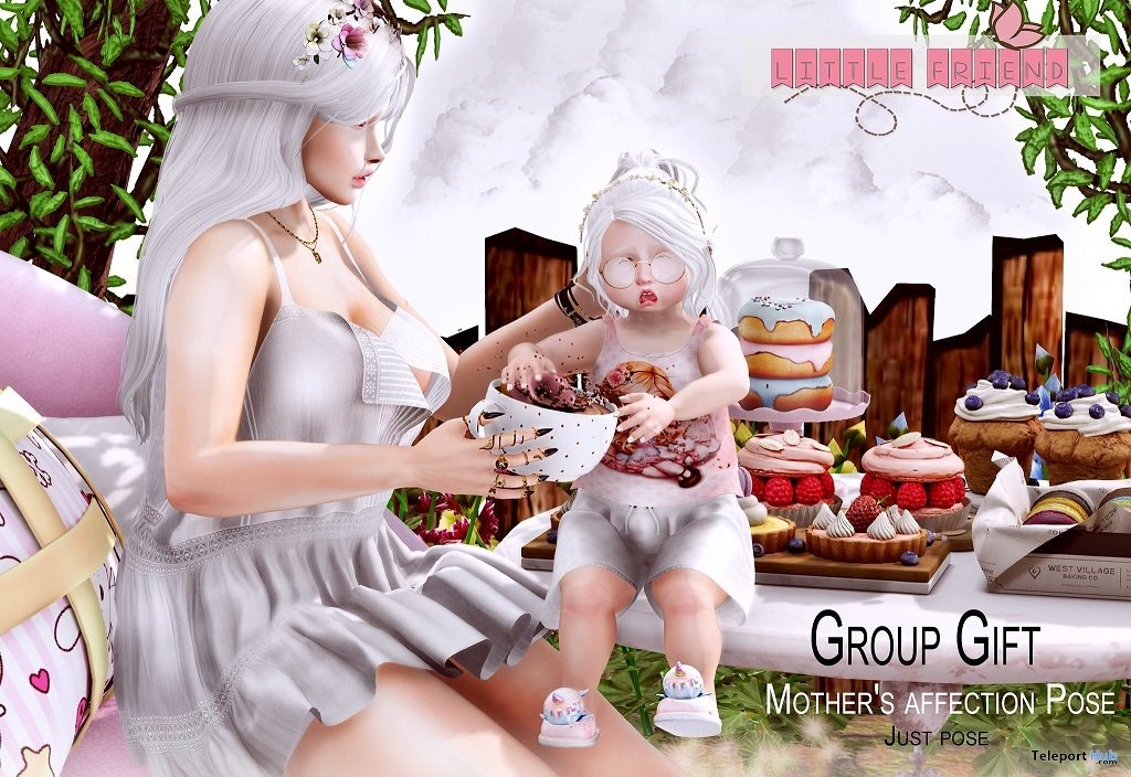 Mother's Affection Pose May 2019 Group Gift by Little Friend Clothes - Teleport Hub - teleporthub.com