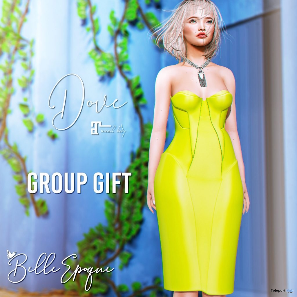 Dove Dress May 2019 Group Gift by Belle Epoque - Teleport Hub - teleporthub.com