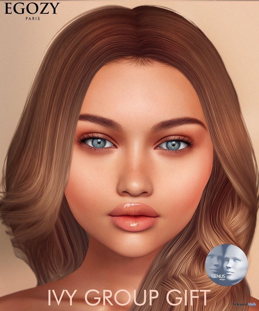 Ivy Skin For Genus Mesh Head May 2019 Limited Time Group Gift by Egozy - Teleport Hub - teleporthub.com