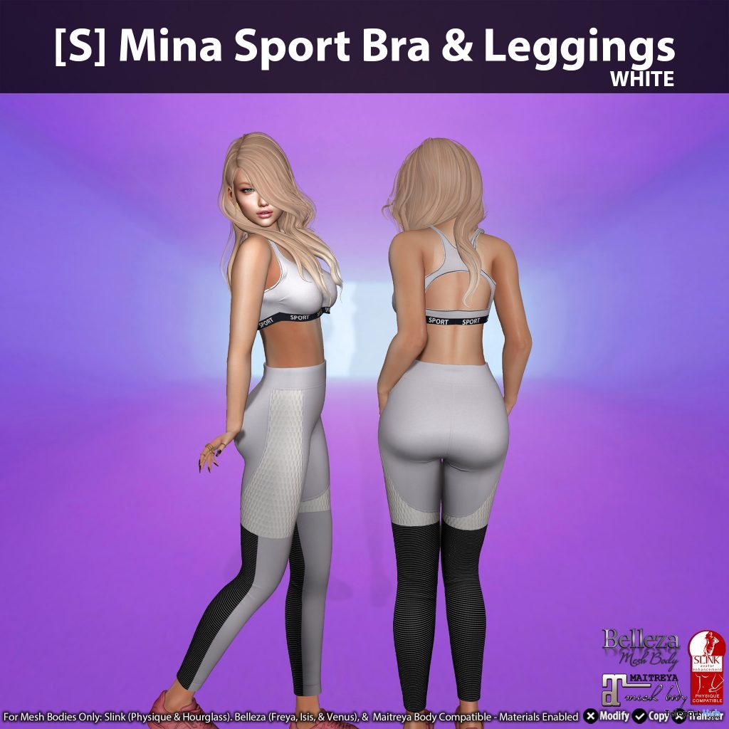 New Release: [S] Mina Sport Bra & Leggings by [satus Inc] - Teleport Hub - teleporthub.com