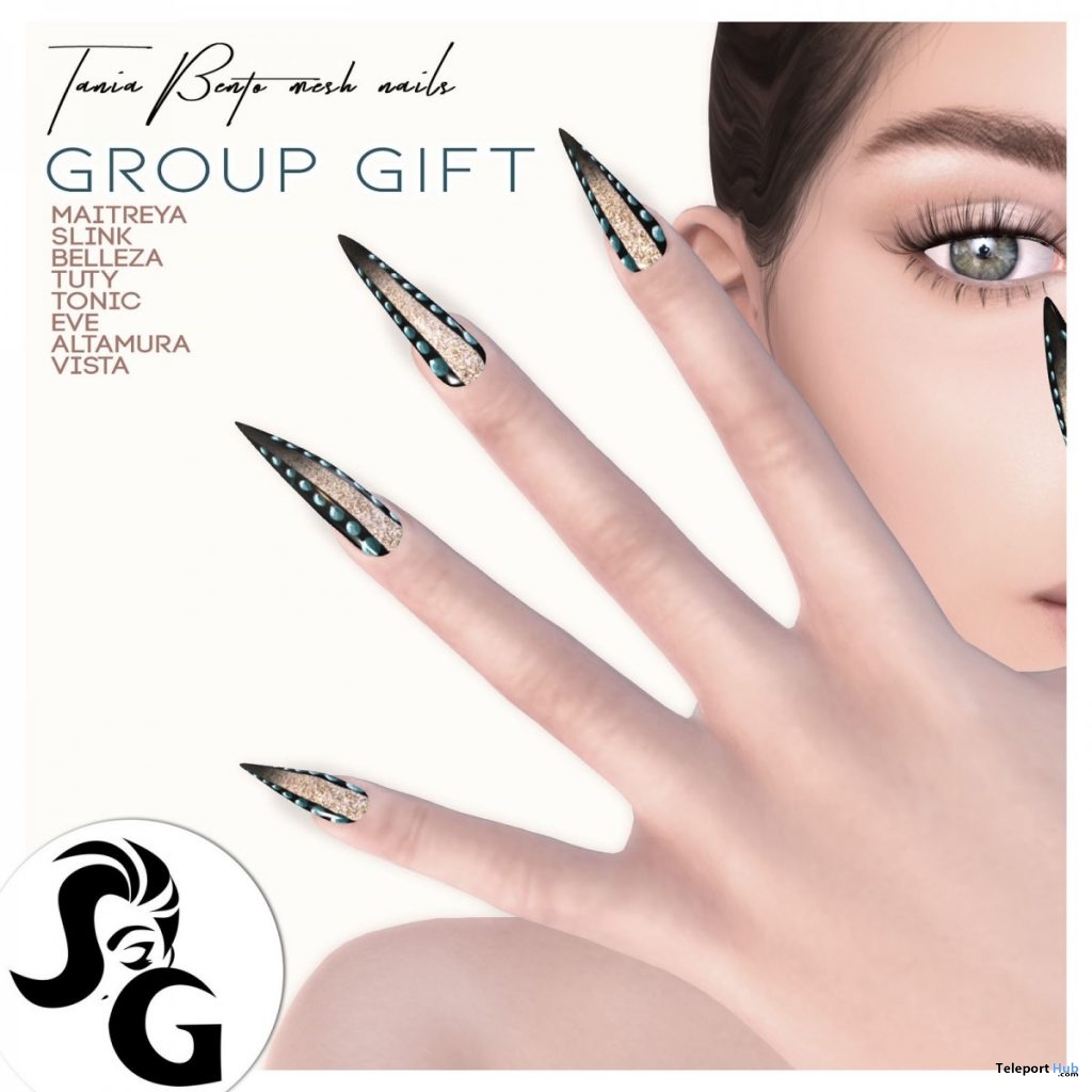 Tania Bento Mesh Nails June 2019 Group Gift by SlackGirl - Teleport Hub - teleporthub.com