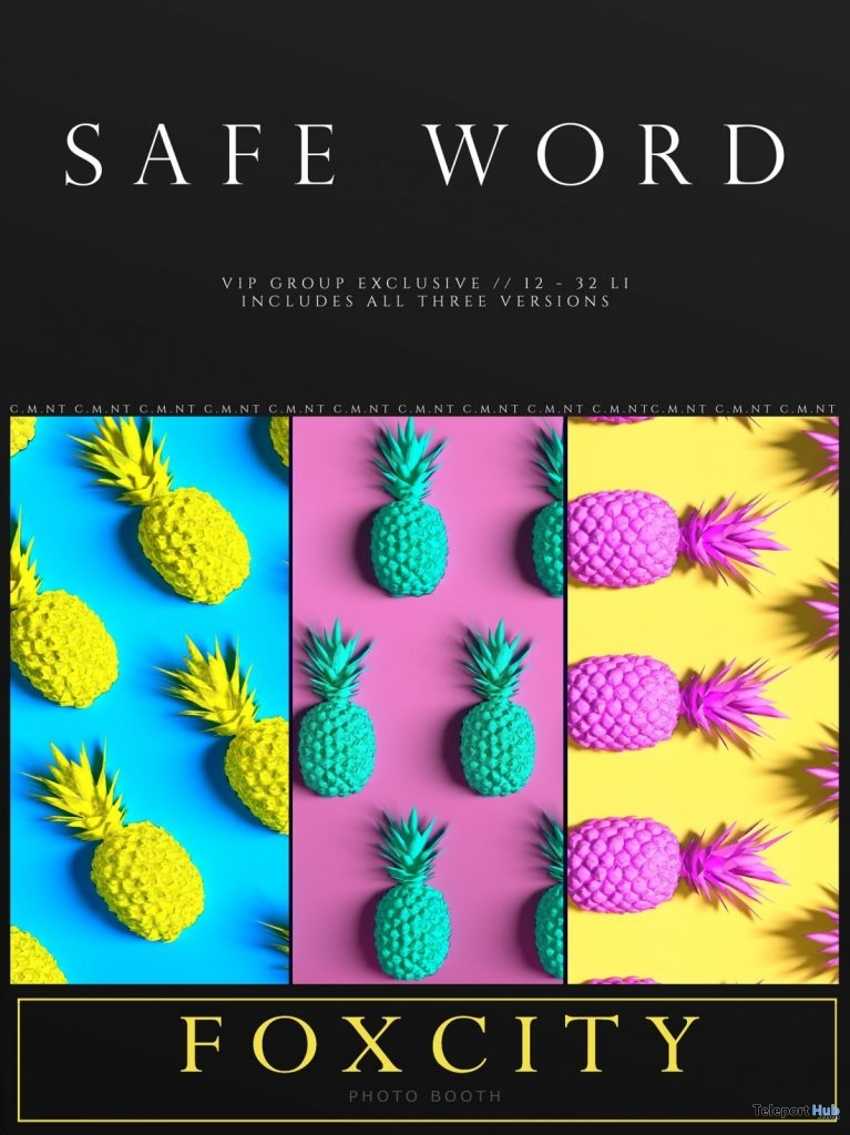 Photo Booth Safe Word June 2019 Group Gift by FOXCITY - Teleport Hub - teleporthub.com