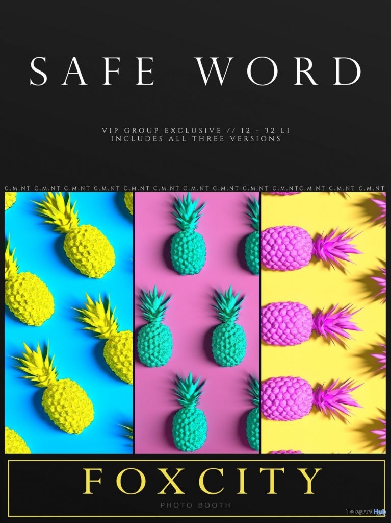 Photo Booth Safe Word June 2019 Group Gift by FOXCITY - Teleport Hub - teleporthub.com