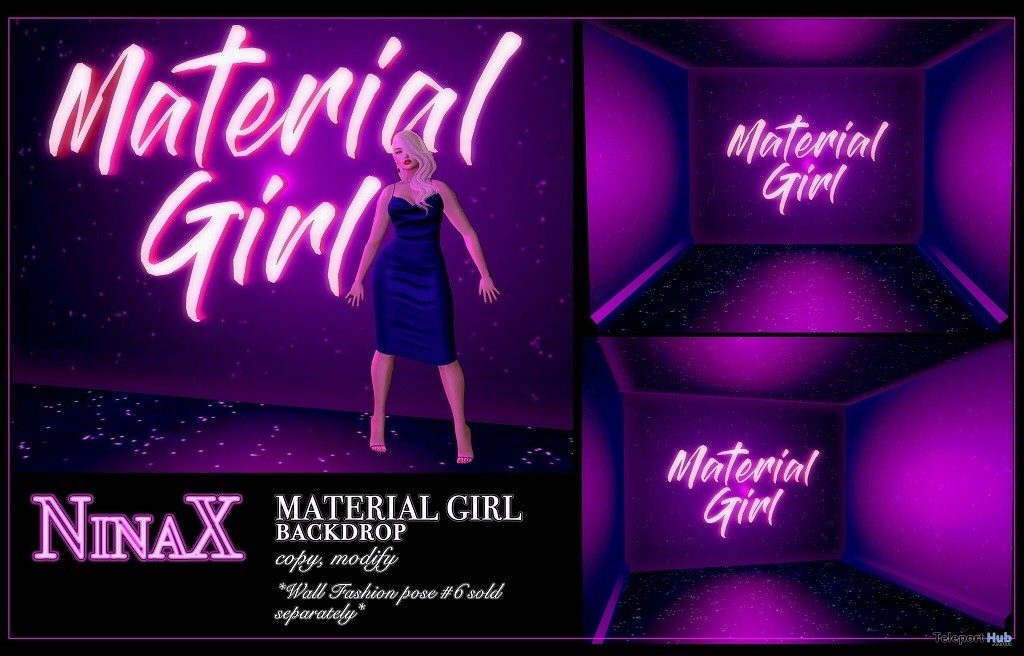 Material Girl Backdrop June 2019 Group Gift by NinaX - Teleport Hub - teleporthub.com